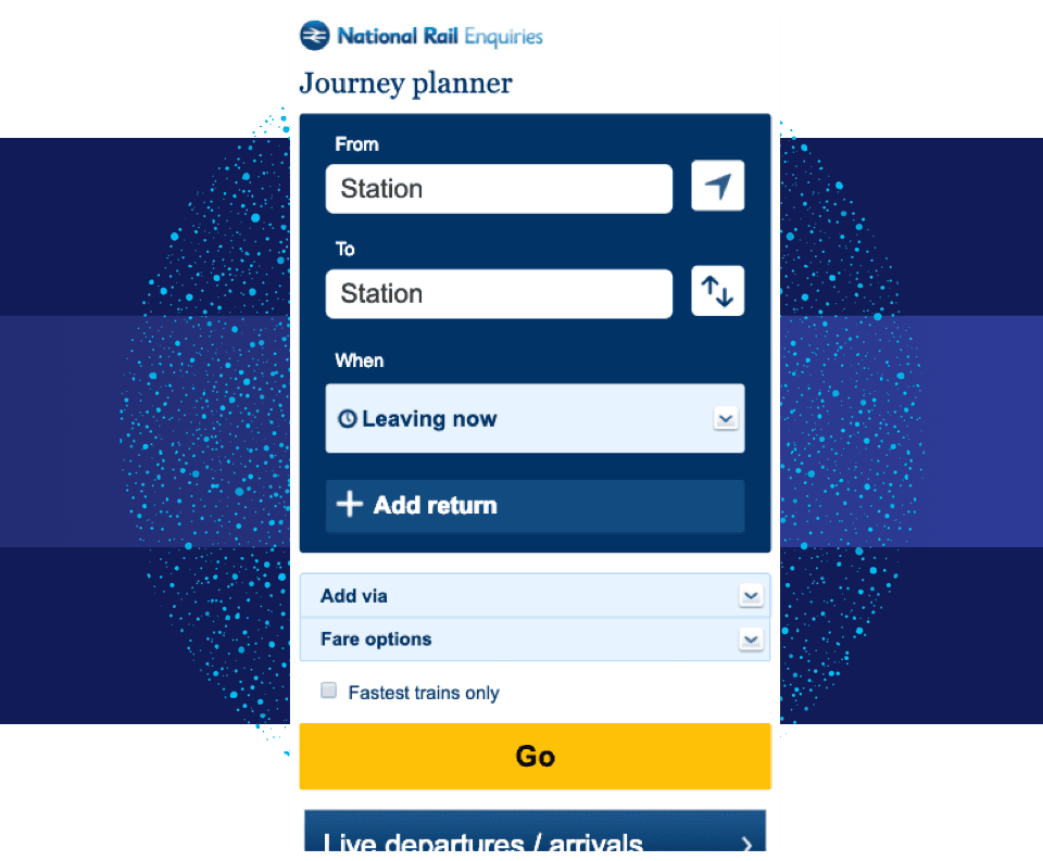 Increasing NRE mobile journey planner conversions by £300k EsO Designs